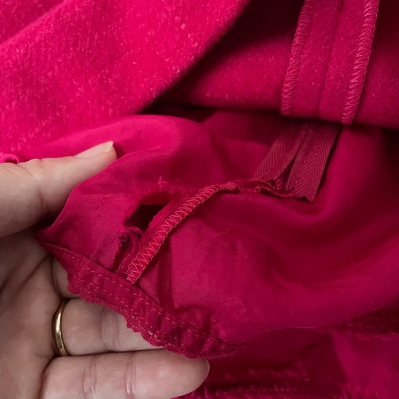 Juicy Couture Hot Pink Wool Tweed 2009 Mini Skirt Size: 0 Pockets Metal Buttons - Picture 7 of 8
